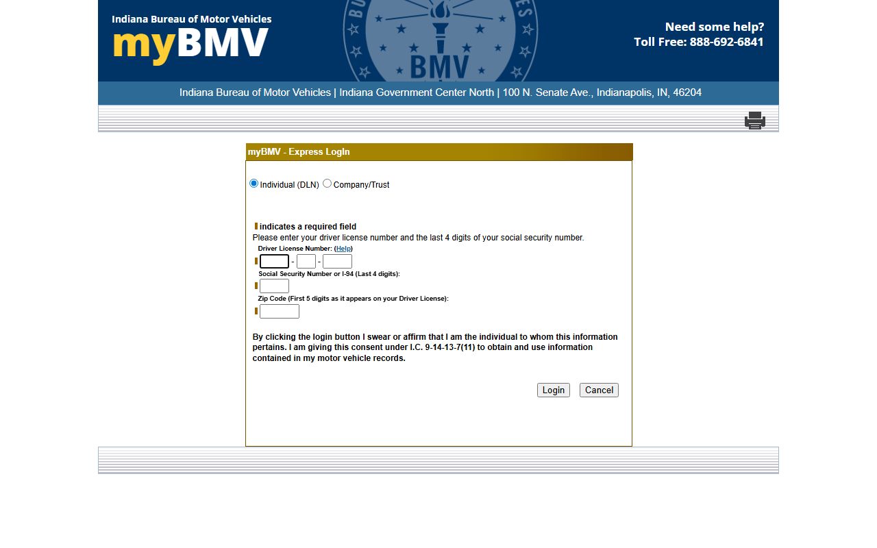 Washington County traffic court records myBMV Express login